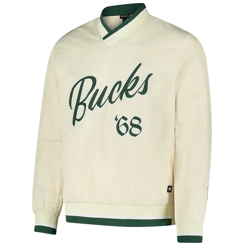 Unisex The Wild Collective Milwaukee Bucks Applique Pullover Windbreaker