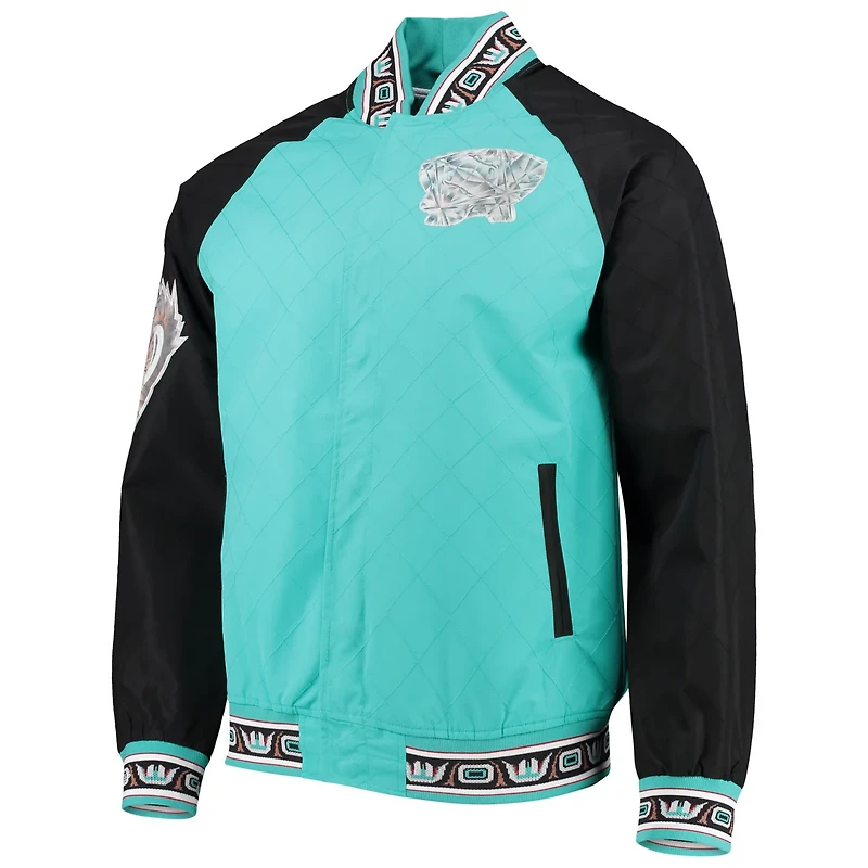 Vancouver Grizzlies Mitchell  Ness Hardwood Classics 75th Anniversary Authentic Warmup Full-Snap Jacket