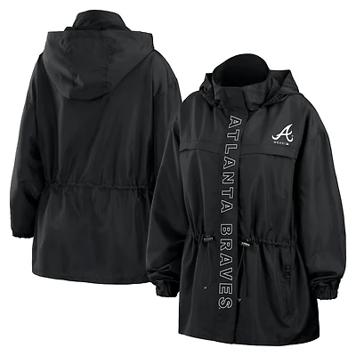 WEAR by Erin Andrews Atlanta Braves Full-Zip Windbreaker Hoodie Jacket