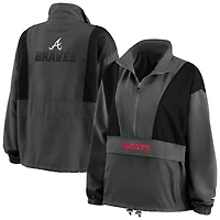 WEAR by Erin Andrews Atlanta Braves Packable Half-Zip Jacket