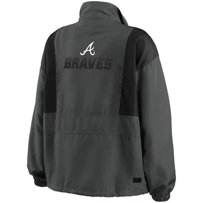 WEAR by Erin Andrews Atlanta Braves Packable Half-Zip Jacket