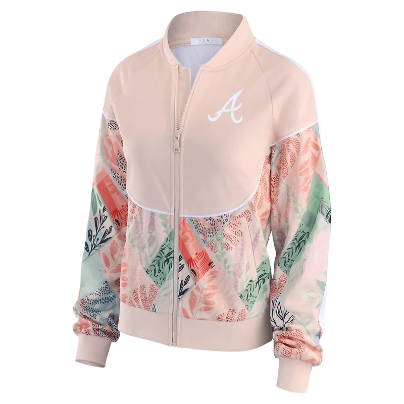 WEAR by Erin Andrews Atlanta Braves Raglan Full-Zip Track Jacket