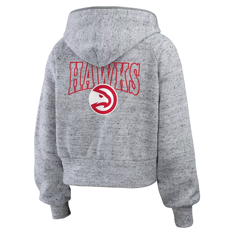 WEAR by Erin Andrews Atlanta Hawks Speckled Radiator Full-Zip Hoodie