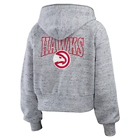 WEAR by Erin Andrews Atlanta Hawks Speckled Radiator Full-Zip Hoodie