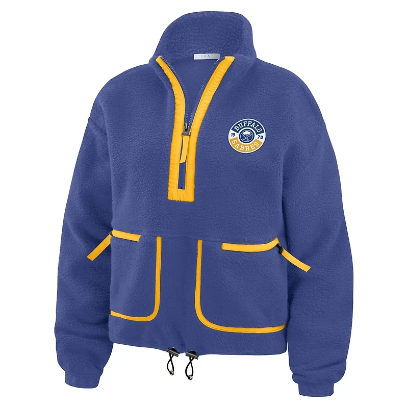 WEAR by Erin Andrews Buffalo Sabres Polar Fleece Half-Zip Jacket