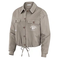 WEAR by Erin Andrews Chicago Blackhawks Cinched Button-Up Jacket