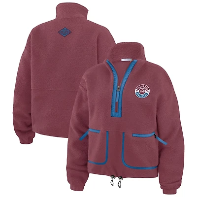 WEAR by Erin Andrews Colorado Avalanche Polar Fleece Half-Zip Jacket