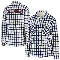 WEAR by Erin Andrews Columbus Jackets Plaid Button-Up Shirt Jacket