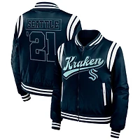 WEAR by Erin Andrews Deep Sea Seattle Kraken Baller Full-Zip Bomber Jacket