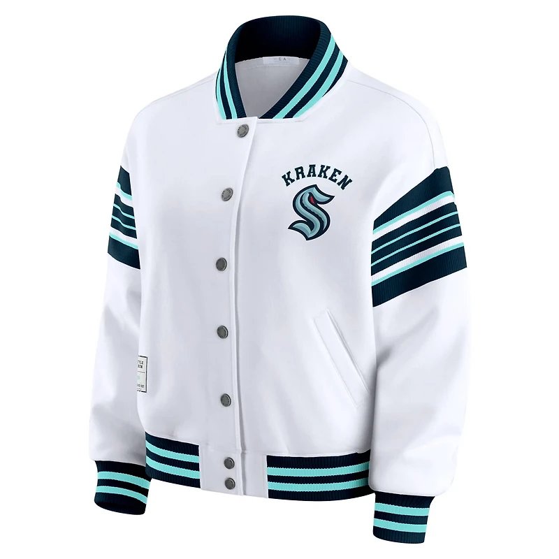 WEAR by Erin Andrews Deep Sea Seattle Kraken Full-Snap Fleece Sweatshirt Jacket