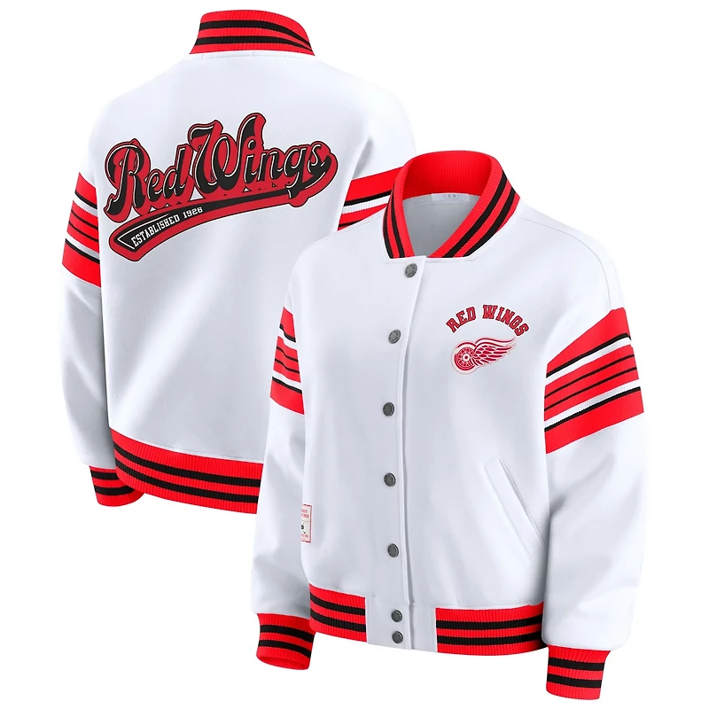 WEAR by Erin Andrews Detroit Wings Full-Snap Fleece Sweatshirt Jacket