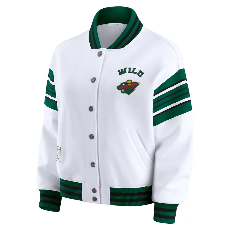 WEAR by Erin Andrews Minnesota Wild Full-Snap Fleece Sweatshirt Jacket