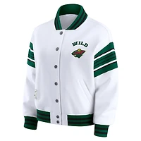 WEAR by Erin Andrews Minnesota Wild Full-Snap Fleece Sweatshirt Jacket