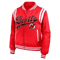 WEAR by Erin Andrews New Jersey Devils Baller Full-Zip Bomber Jacket