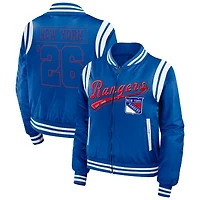 WEAR by Erin Andrews New York Rangers Baller Full-Zip Bomber Jacket