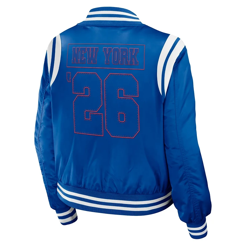 WEAR by Erin Andrews New York Rangers Baller Full-Zip Bomber Jacket