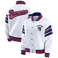 WEAR by Erin Andrews New York Rangers Full-Snap Fleece Sweatshirt Jacket