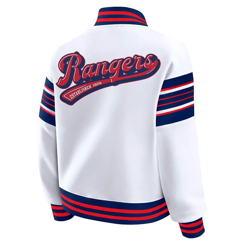 WEAR by Erin Andrews New York Rangers Full-Snap Fleece Sweatshirt Jacket