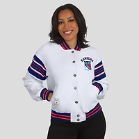 WEAR by Erin Andrews New York Rangers Full-Snap Fleece Sweatshirt Jacket