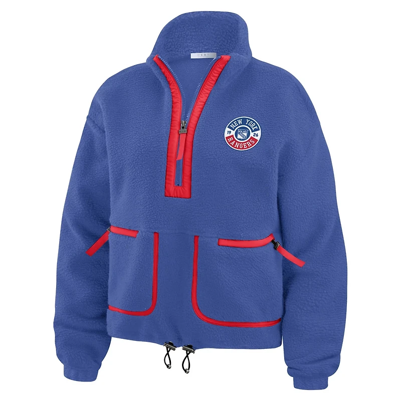WEAR by Erin Andrews New York Rangers Polar Fleece Half-Zip Jacket