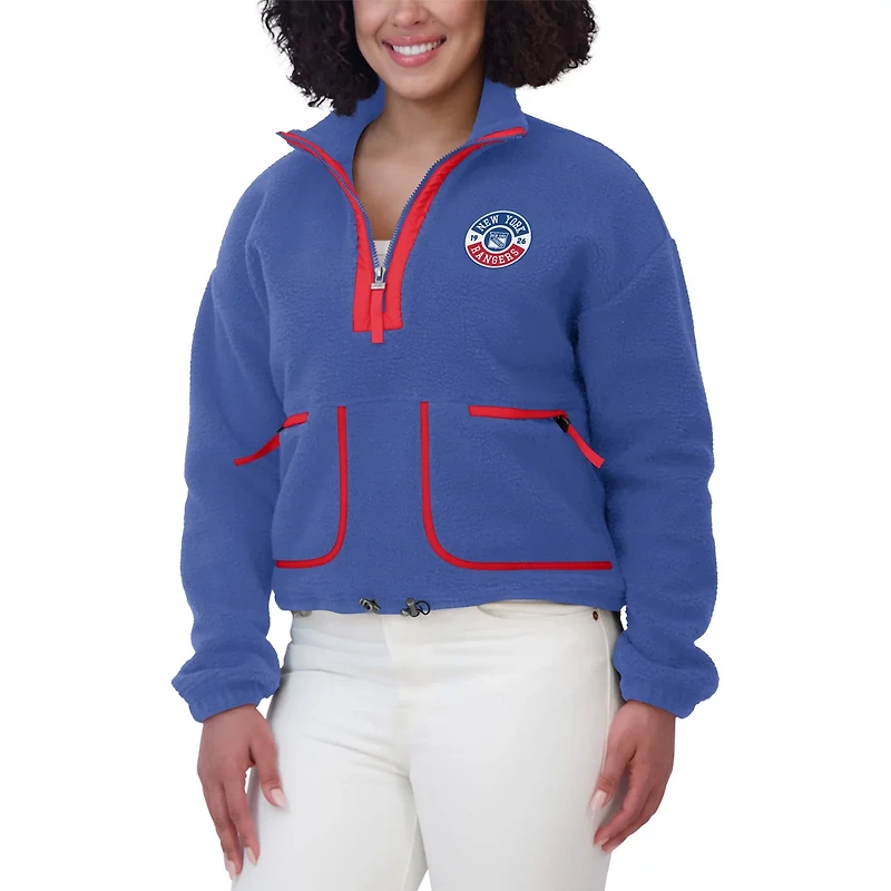 WEAR by Erin Andrews New York Rangers Polar Fleece Half-Zip Jacket