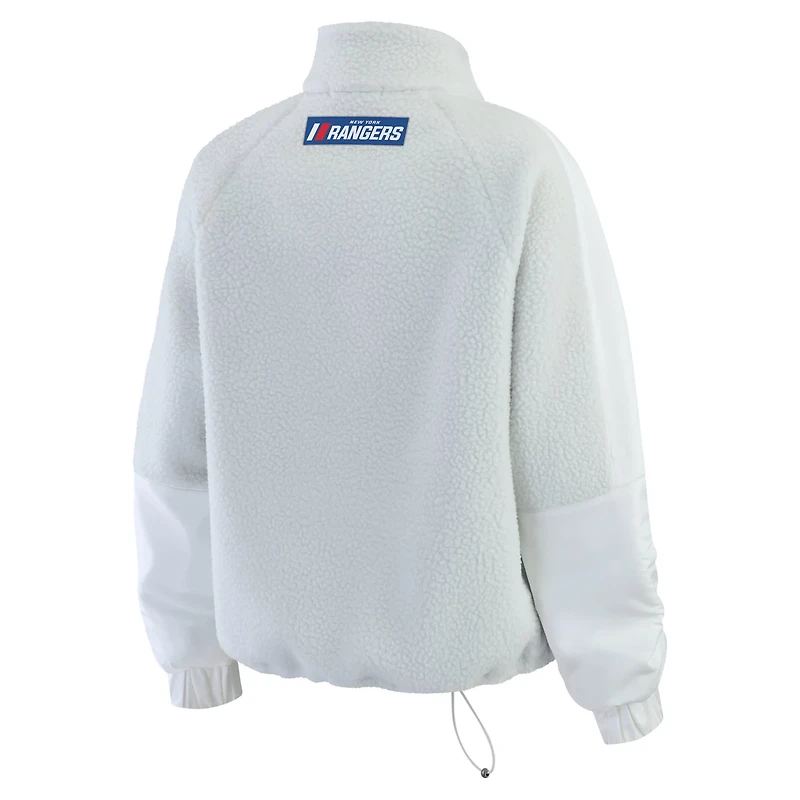 WEAR by Erin Andrews New York Rangers Polar Fleece Quarter-Zip Jacket