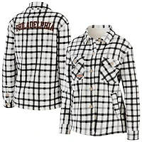 WEAR by Erin Andrews Philadelphia Flyers Plaid Button-Up Shirt Jacket