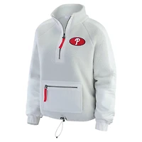 WEAR by Erin Andrews Philadelphia Phillies Polar Fleece Quarter-Zip Jacket