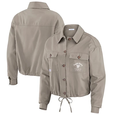 WEAR by Erin Andrews Pittsburgh Penguins Cinched Button-Up Jacket