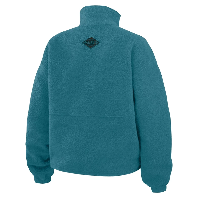 WEAR by Erin Andrews San Jose Sharks Polar Fleece Half-Zip Jacket