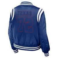 WEAR by Erin Andrews Texas Rangers Football Bomber Jacket