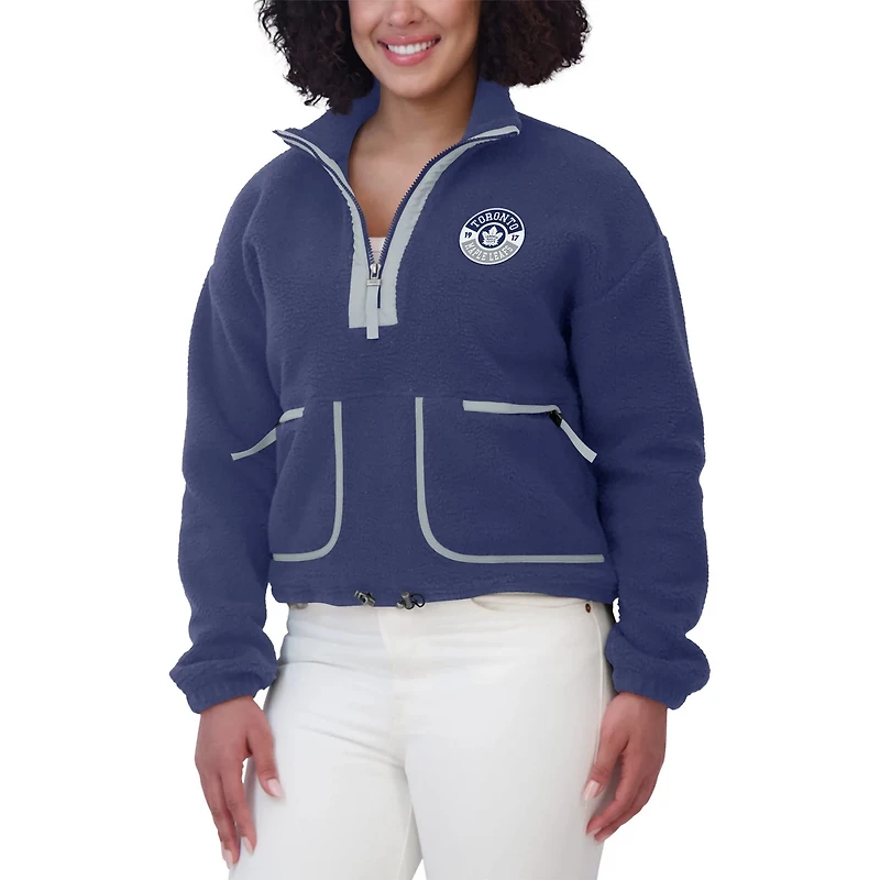 WEAR by Erin Andrews Toronto Maple Leafs Polar Fleece Half-Zip Jacket