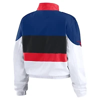 WEAR by Erin Andrews White Texas Rangers Racing Full-Zip Jacket