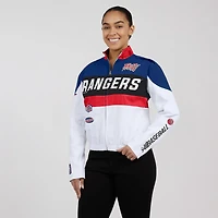 WEAR by Erin Andrews White Texas Rangers Racing Full-Zip Jacket