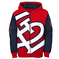Youth Fanatics Navy St Louis Cardinals Postcard Full-Zip Hoodie Jacket