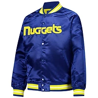 Youth Mitchell  Ness Denver Nuggets Hardwood Classics Satin Raglan Full-Snap Jacket