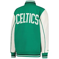 Youth Mitchell  Ness Kelly Boston Celtics Full-Snap Varsity Jacket