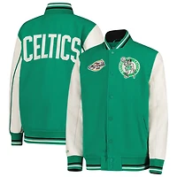 Youth Mitchell  Ness Kelly Boston Celtics Full-Snap Varsity Jacket