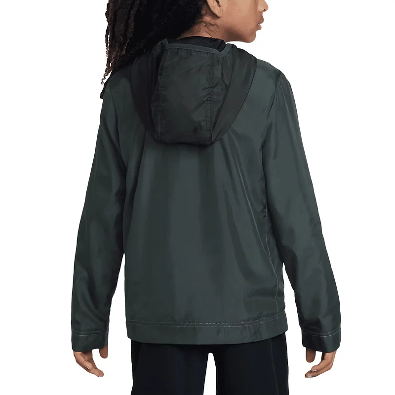 Youth Nike Liverpool Amplify Windrunner Anorak Half-Zip Hoodie Jacket