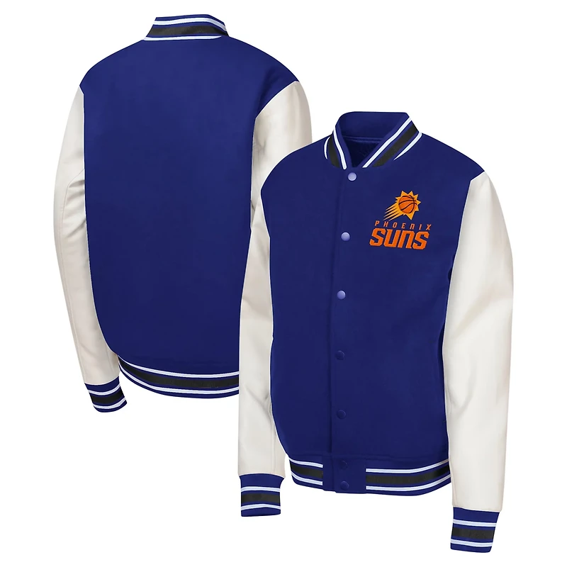 Youth Phoenix Suns True Team Full-Snap Varsity Jacket