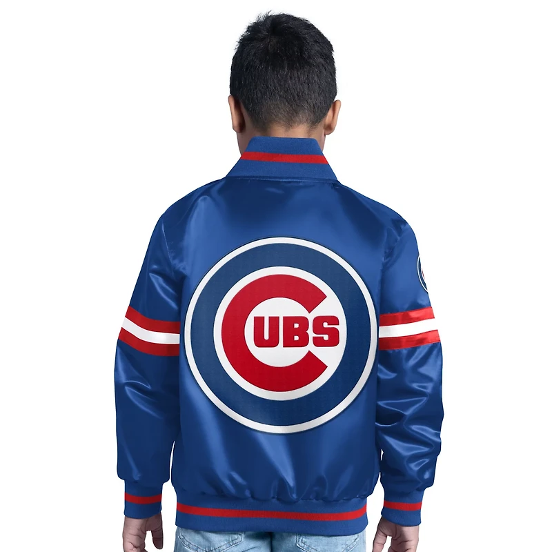 Youth Starter Chicago Cubs Scrimmage Full-Snap Varsity Jacket