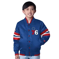 Youth Starter Philadelphia 76ers Scout Varsity Full-Snap Jacket