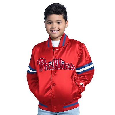 Youth Starter Philadelphia Phillies Scrimmage Full-Snap Varsity Jacket