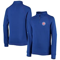 Youth Stitches Chicago Cubs Raglan Quarter-Zip Jacket