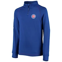 Youth Stitches Chicago Cubs Raglan Quarter-Zip Jacket