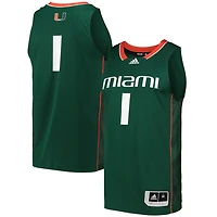 adidas 1 Miami Hurricanes Swingman Basketball Jersey