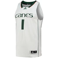 adidas 1 Miami Hurricanes Team Swingman Basketball Jersey