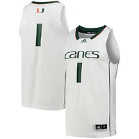 adidas 1 Miami Hurricanes Team Swingman Basketball Jersey