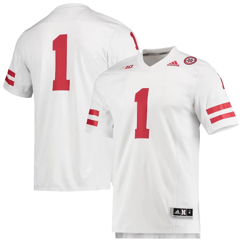 adidas 1 Nebraska Huskers Team Premier Football Jersey
