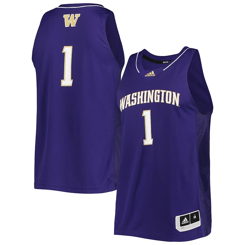 adidas 1 Washington Huskies Team Swingman Basketball Jersey